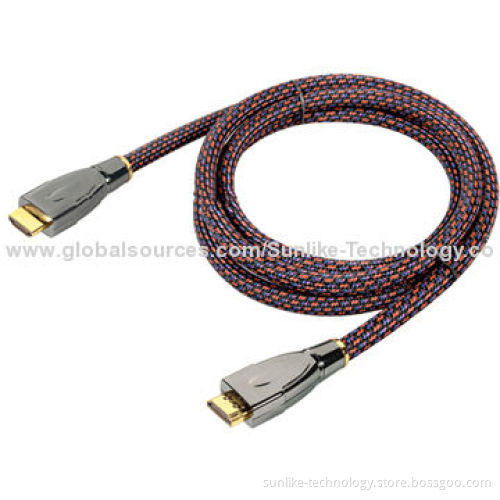 HDMI to DVI Cable with Skin-foam-skin, PE Insulation and Sleeve, Made of Nylon